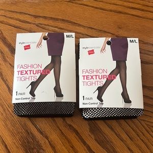 HANES- fashion textured tights size medium/large